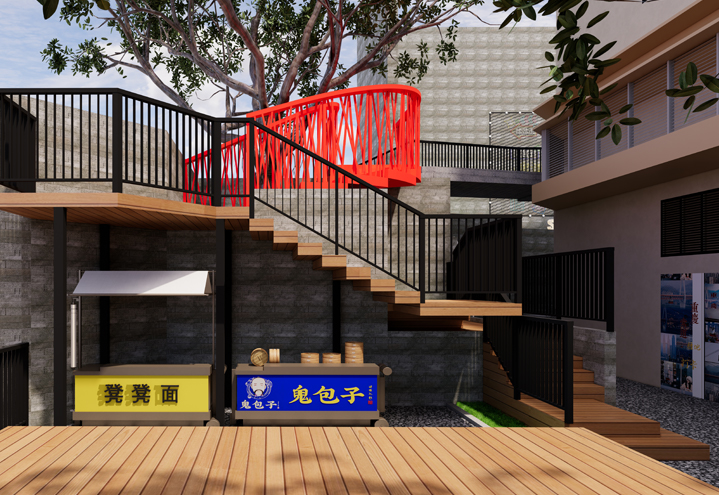 索道樹蔭小吃庭院